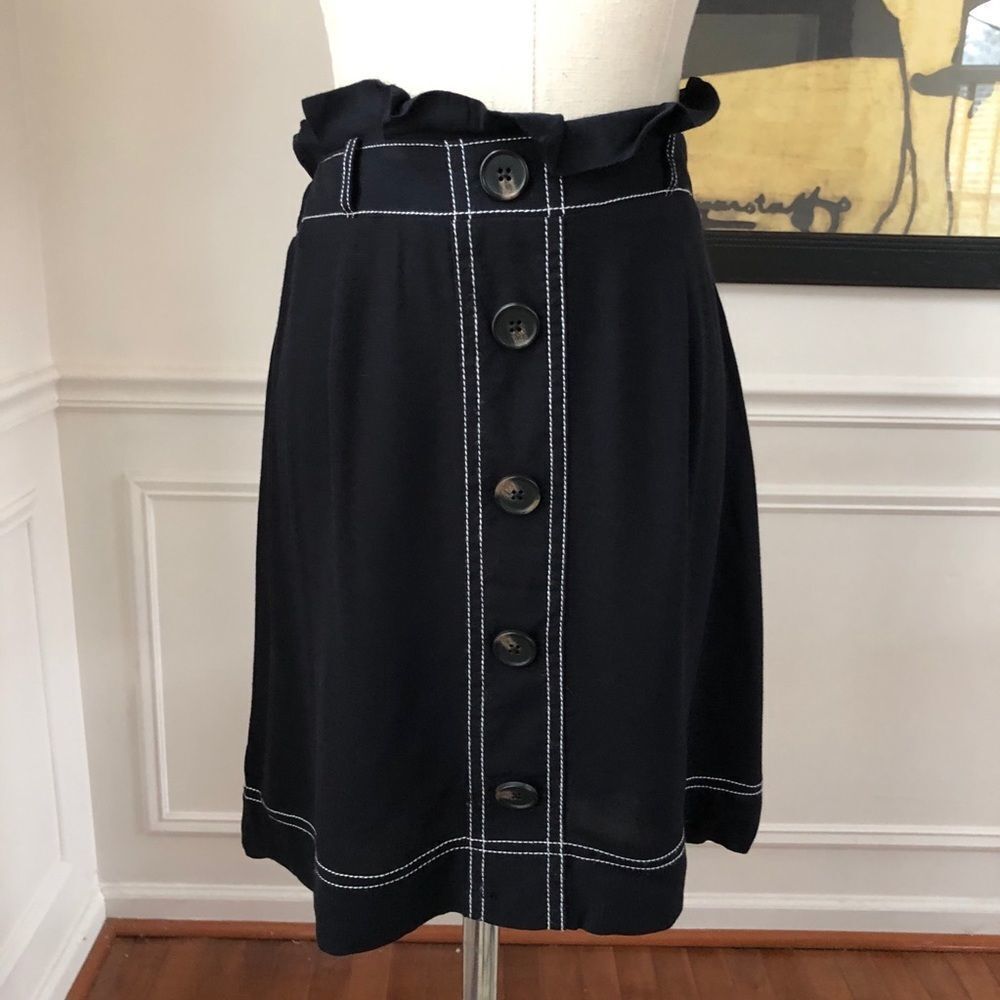 Love, Fire Black Paperbag Skirt Black NWT S